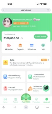 Yaar Win Account Section