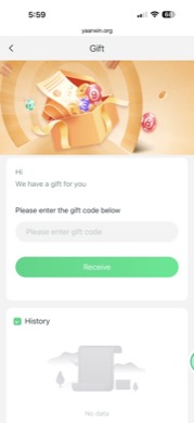 Yaar Win Gift Bonus Screen