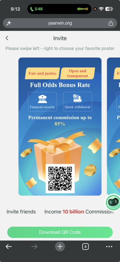 Yaar Win Referral Programme Screen
